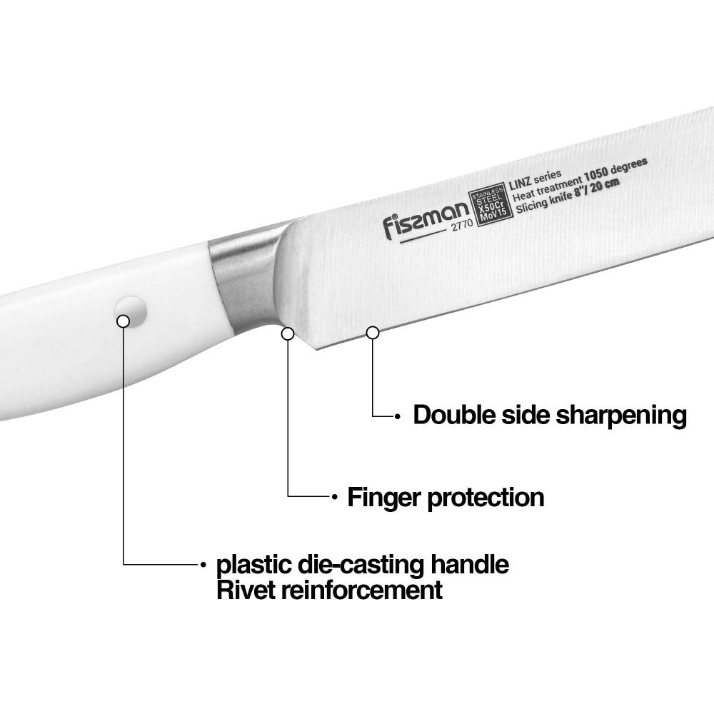 سكين تقطيع فيسمان 8 بوصات من لينز (فولاذ X50Cr15MoV)