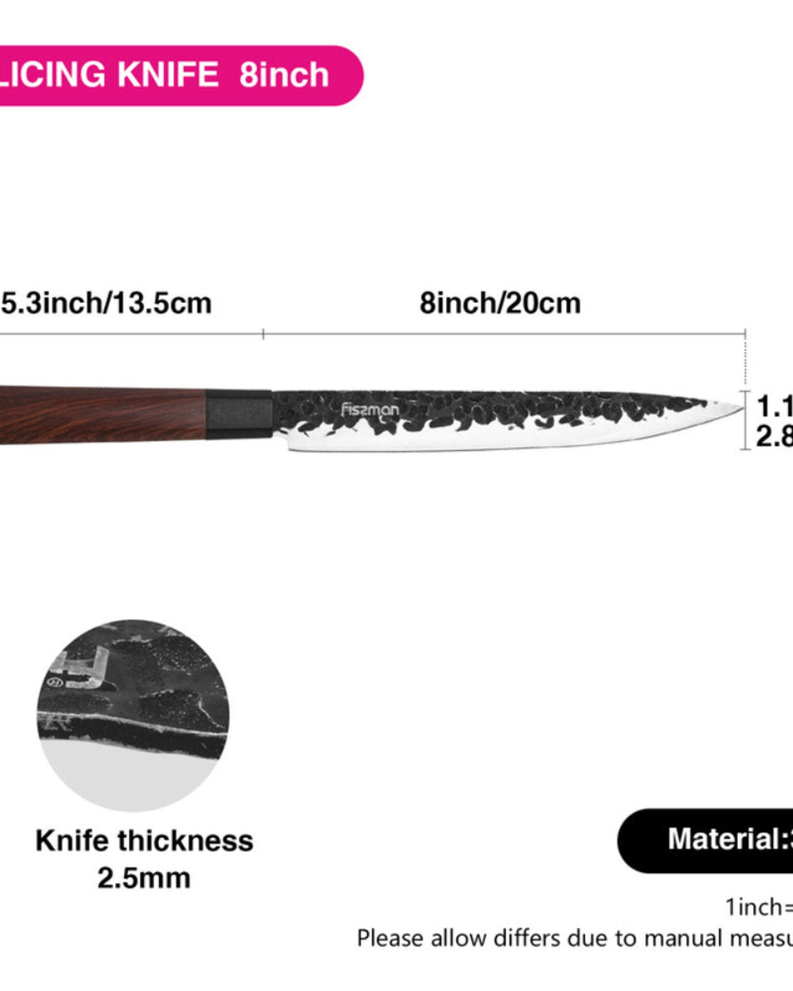 سكين سانتوكو فيسمان 6.5 سلسلة كندو (فولاذ 3CR13)