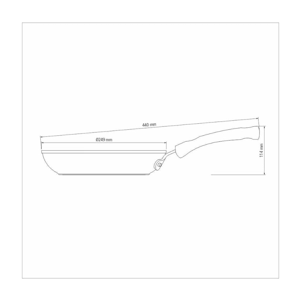 ترامونتينا منذ عام 1911، صنع في البرازيل، مقلاة ترامونتينا موناكو المصنوعة من الألومنيوم، مع طلاء ستارفلون الفاخر غير اللاصق من الداخل والخارج باللون الأسود، 24 سم، 1.6 لتر