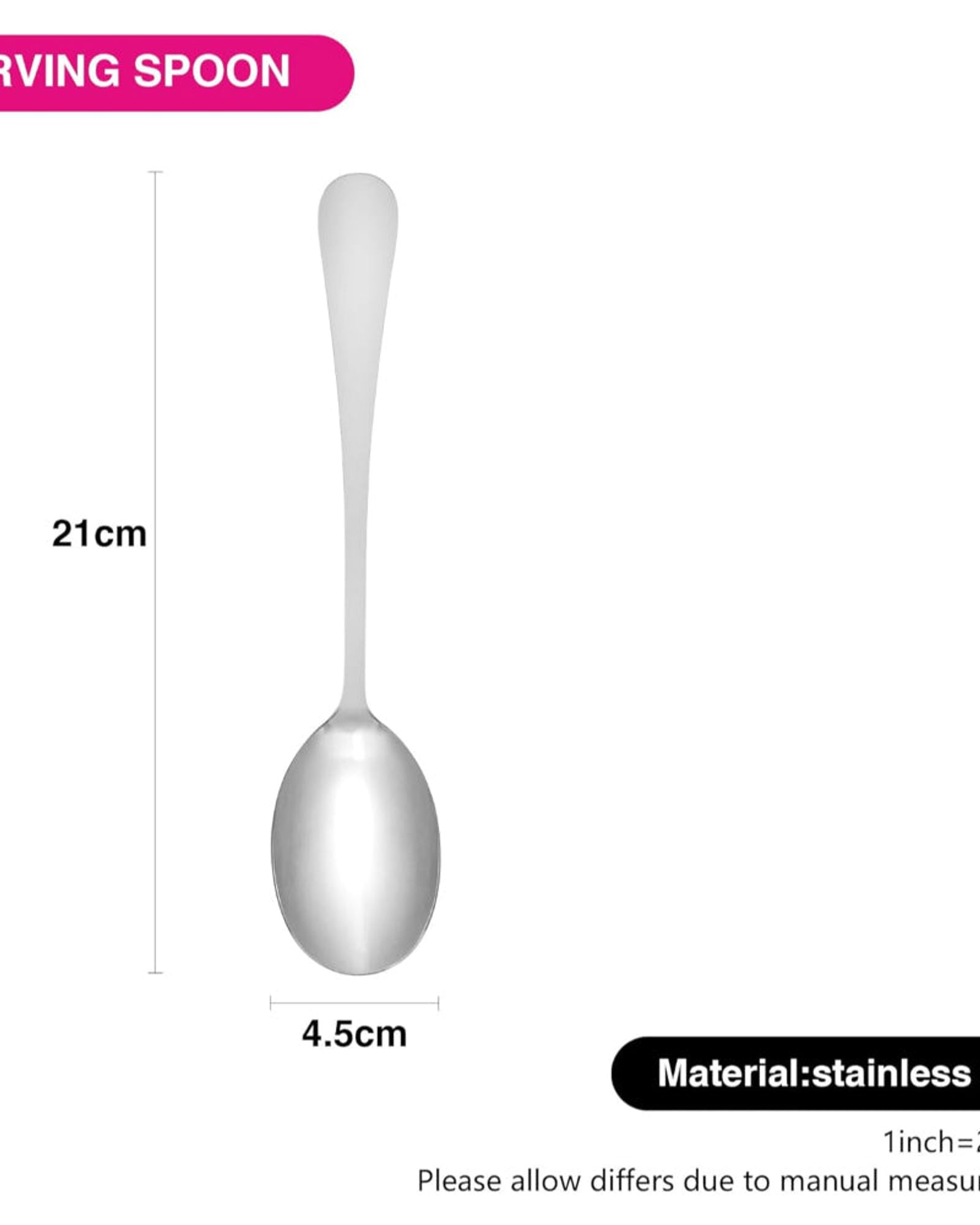 مجموعة أدوات مائدة فيسمان، ملعقة تقديم، 3 قطع، 21 سم، من الفولاذ المقاوم للصدأ، سلسلة فلافيا