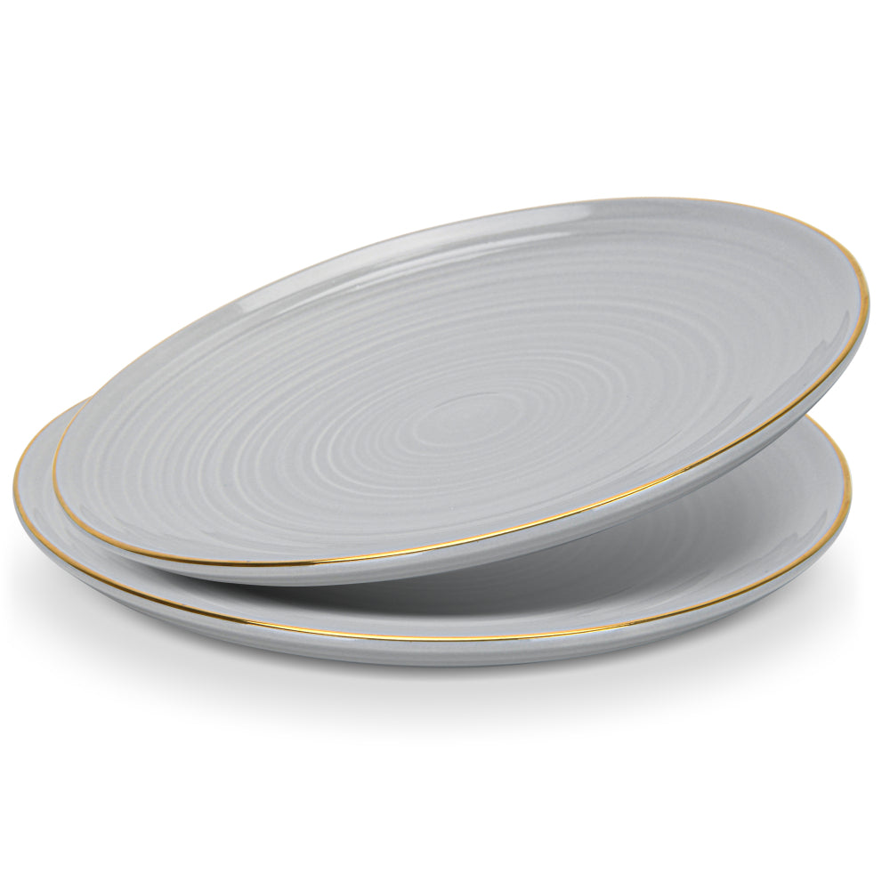 Fissman 2-Piece Plates Firmina Gray 21cm New Bone China