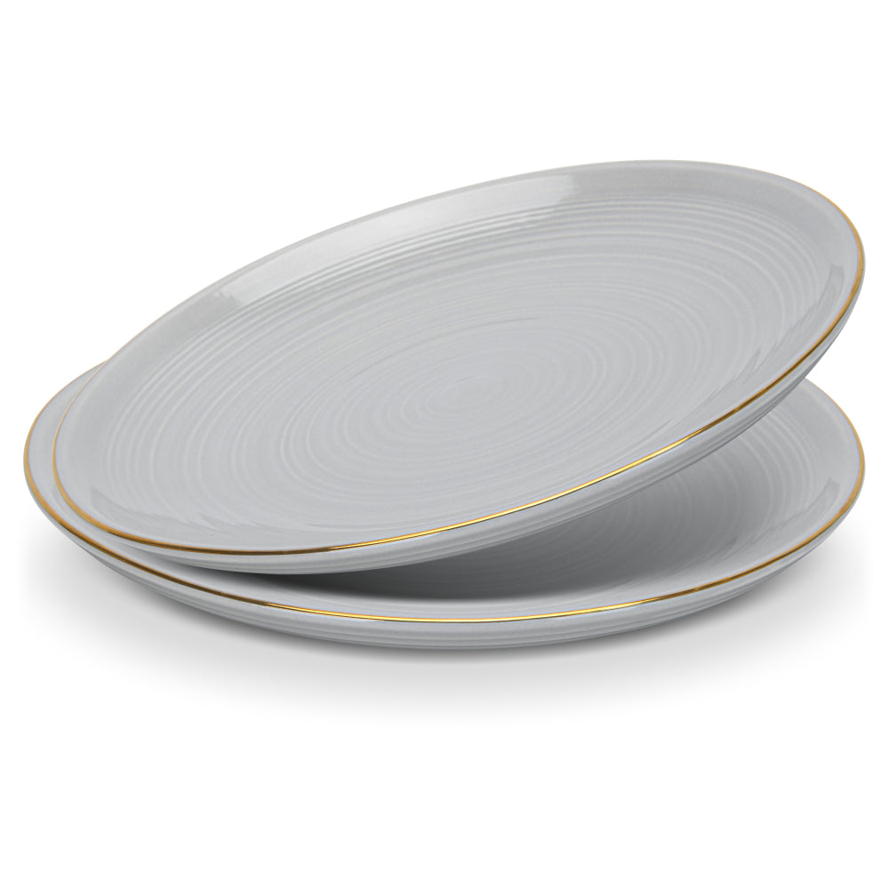 Fissman 2-Piece Plates Firmina Gray 26cm New Bone China