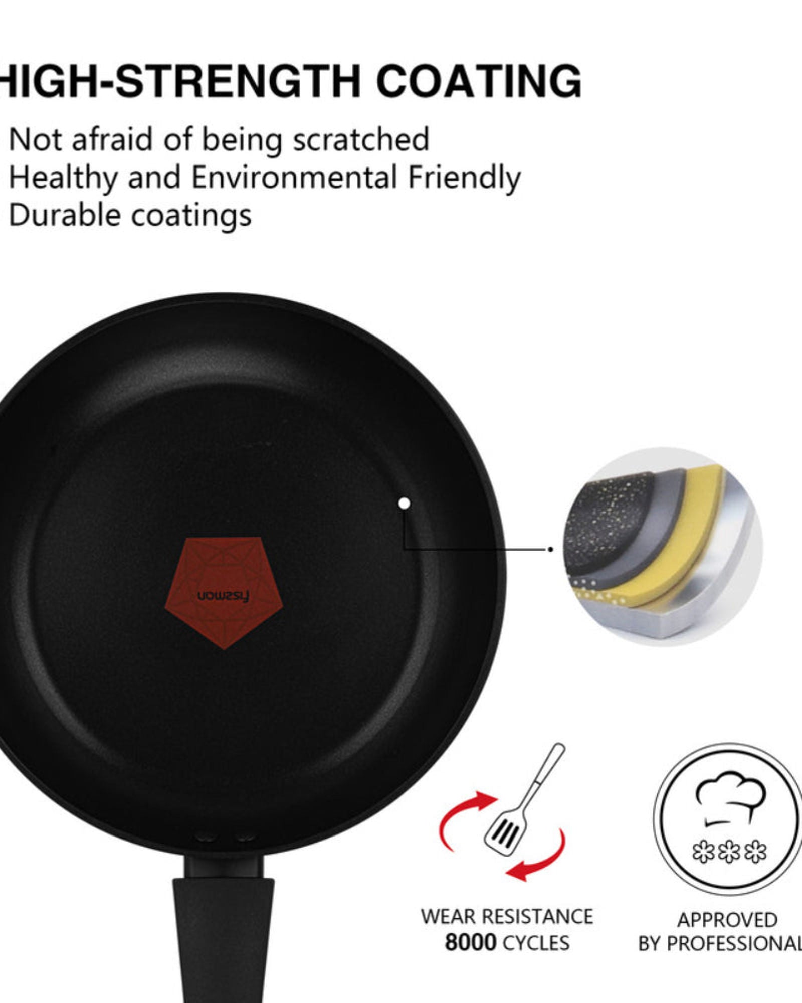 مقلاة فيسمان المفضلة 24 سم مع طلاء ألومنيوم غير لاصق