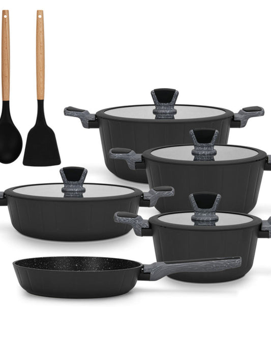 طقم ملاعق ومقلبات من الألومنيوم من فيسمان ستيلا، 11 قطعة