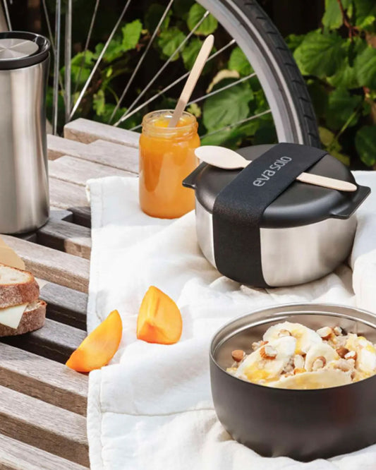 علبة غداء إيفا سولو 503077 تو جو، لون أسود/أسود