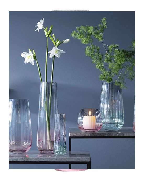 LSA Dusk PinkGrey Vase H20cm