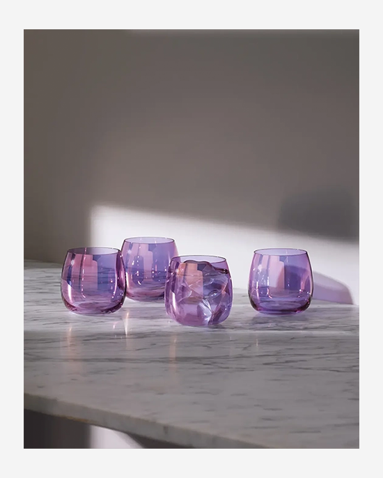 كأس زجاجي بدون ساق LSA Polar Violet Aurora سعة 370 مل