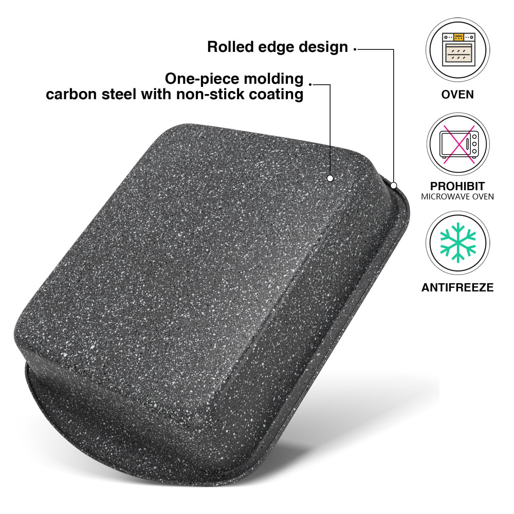 شواية فيسمان 35 سم من الفولاذ الكربوني مع طلاء غير لاصق