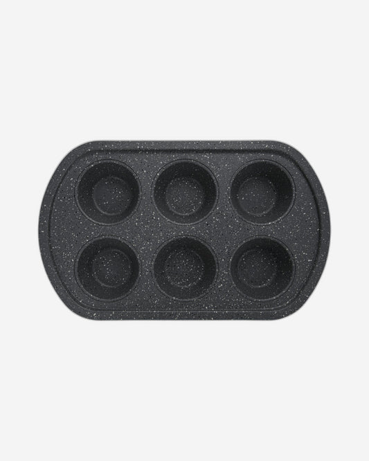 صينية مافن فيسمان، 6 أكواب، 32 سم، مصنوعة من الفولاذ الكربوني مع طلاء غير لاصق