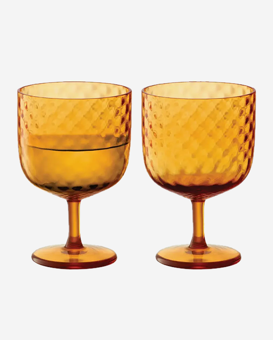 LSA Sun Amber Dapple Wine Glass 325ml