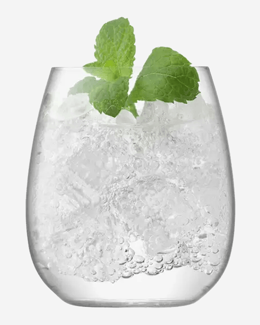 طقم من 2 كوب زجاجي أحمر بدون ساق من LSA Clear Wine سعة 530 مل