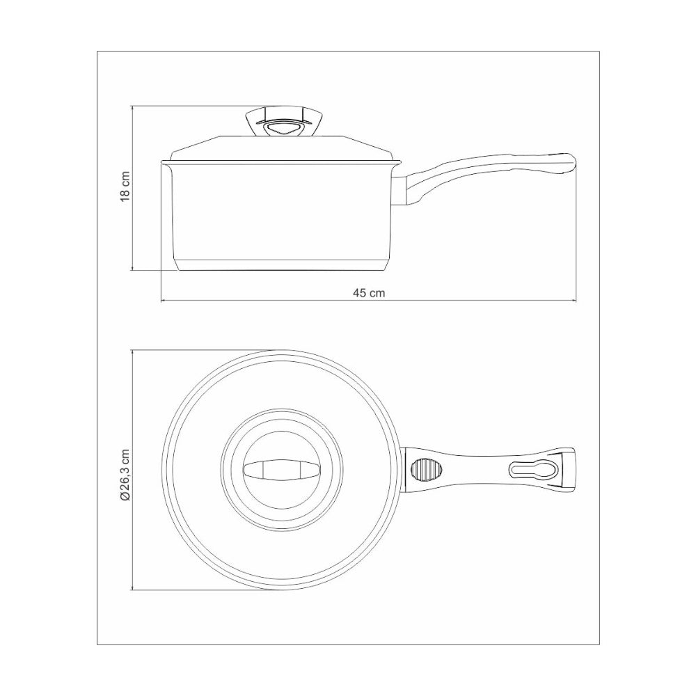 ترامونتينا منذ عام 1911، صنع في البرازيل، قدر ترامونتينا سولار من الفولاذ المقاوم للصدأ مع غطاء ومقبض طويل وقاعدة ثلاثية الطبقات، 24 سم، 4.7 لتر