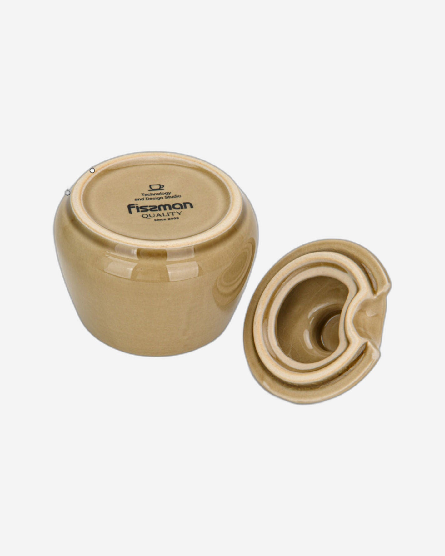 وعاء سكر فيسمان 9x9x9.3 سم 250 مل بيج كراكل (سيراميك)