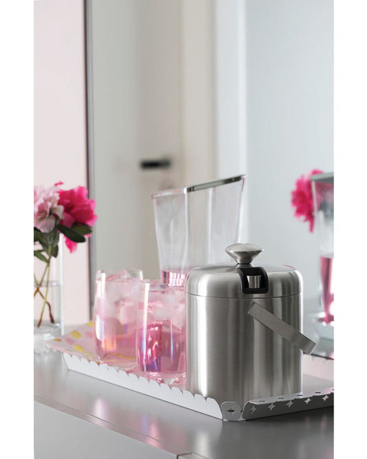 ترامونتينا منذ عام 1911، صنع في البرازيل، طقم دلو ثلج حراري من الفولاذ المقاوم للصدأ كوزموس من ترامونتينا، قطعتين