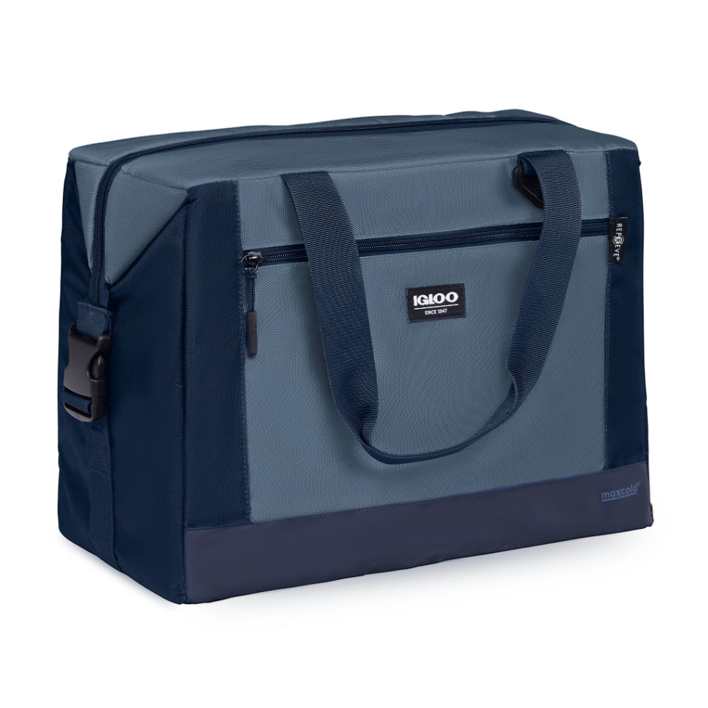00066158-Igloo-Snapdown Maxcold Repreve حقيبة تبريد صديقة للبيئة سعة 36 علبة - أزرق