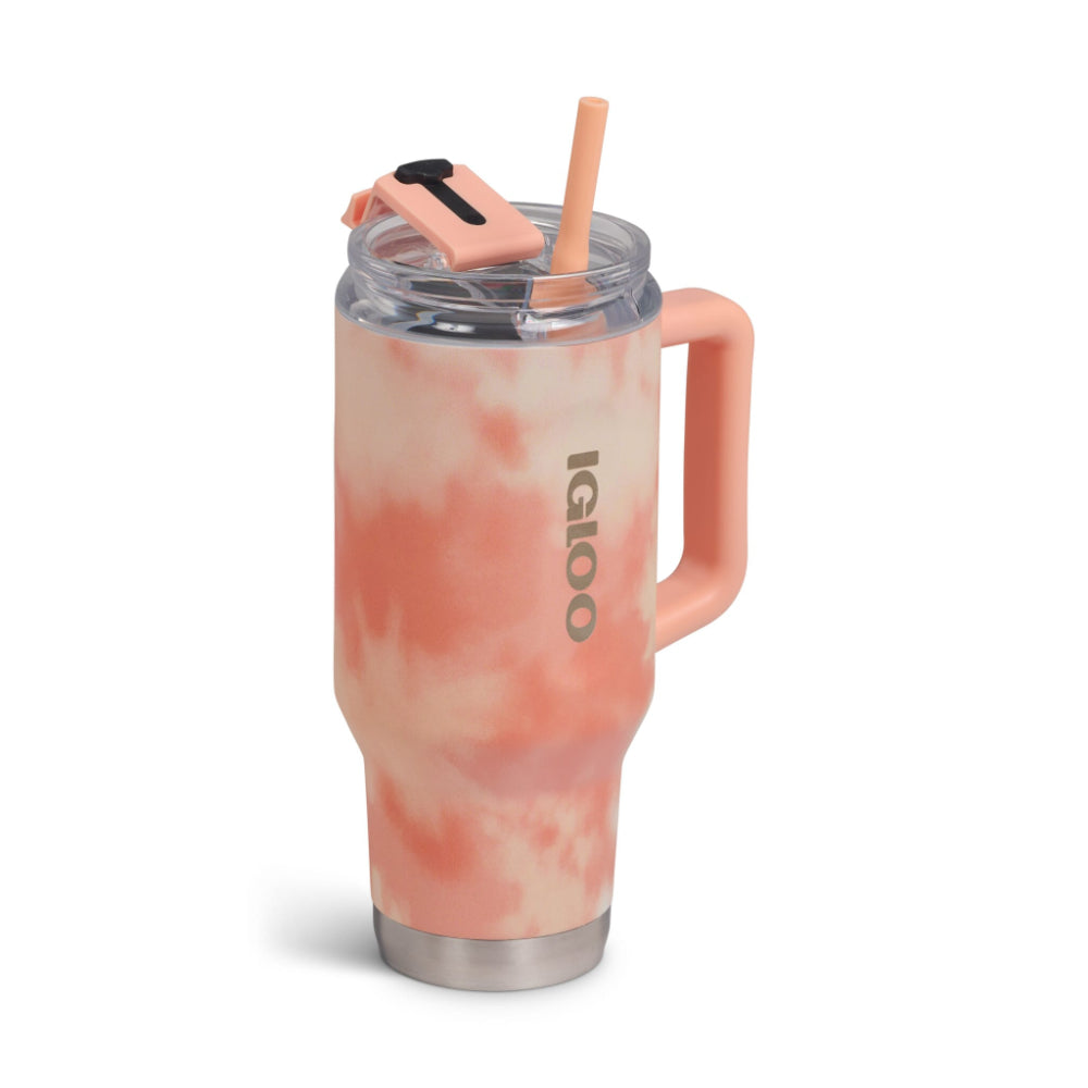 00071312-Igloo - كوب سفر قابل للتقليب والشرب، سعة 32 أونصة - لون مشمش