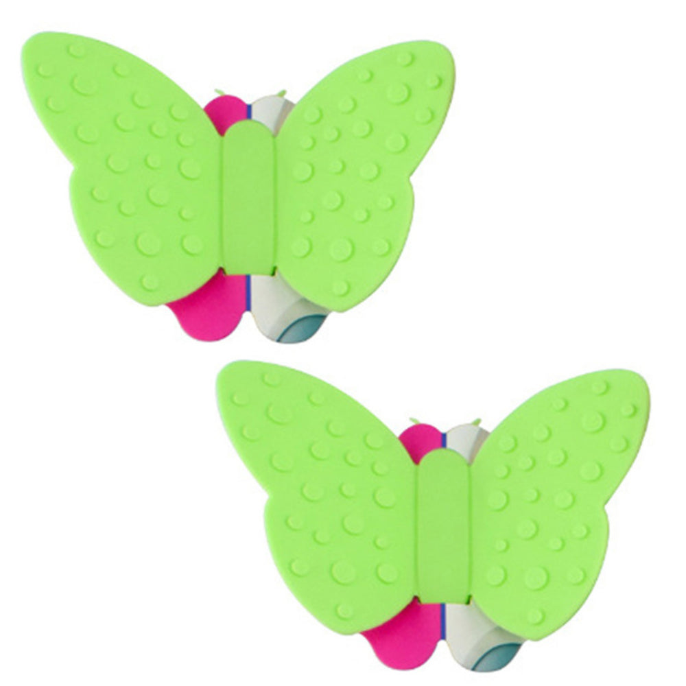 Fissman 2-Piece Butterfly Pot Holder Magnet Set Green