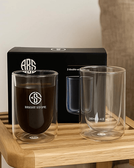 B&S كوب زجاجي مزدوج الجدار 350 مل