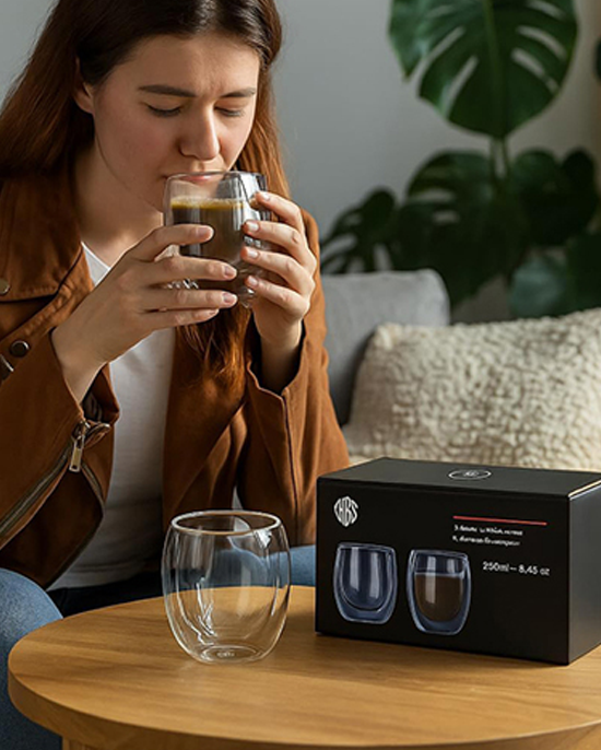 B&S Double Wall 250 ml Glass