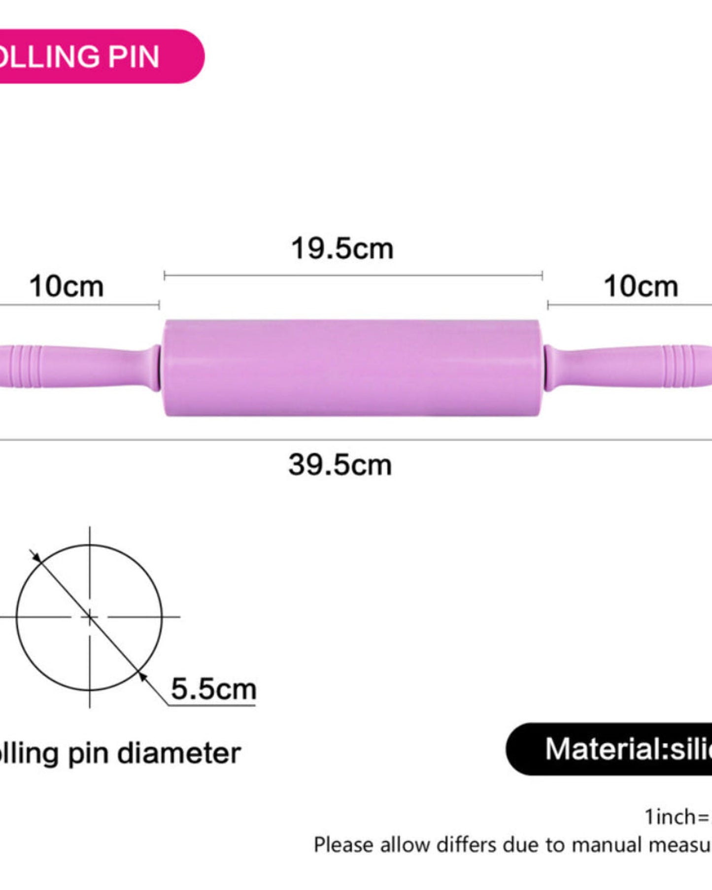 شوبك فيسمان، لون أرجواني، 39.5 سم
