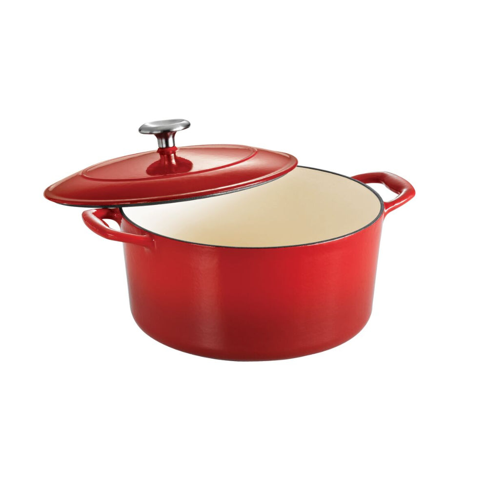 Since 1911 Made in Brazil 5.5 Qt Enameled Cast-Iron Series 1000 Covered Round Dutch Oven - Gradated Red