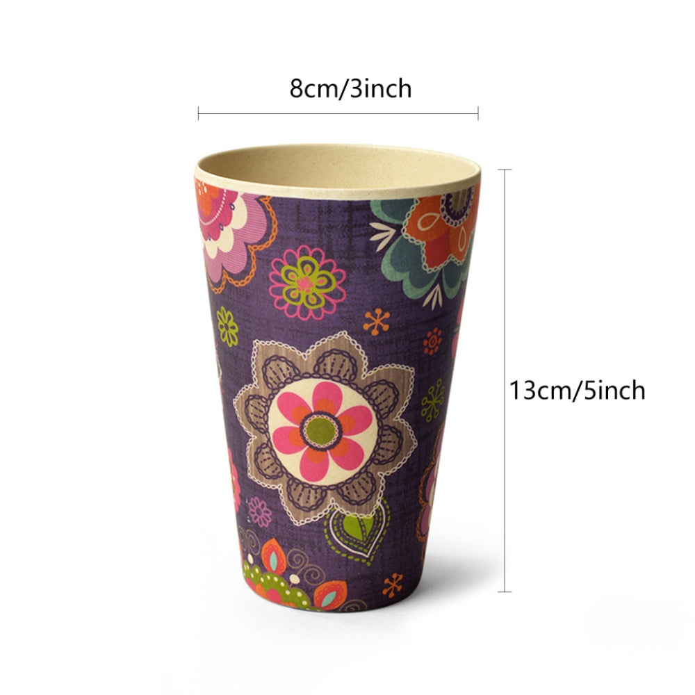 كأس فيسمان بوربور مطبوع زجاجي أرجواني/أخضر/بيج 400 مل