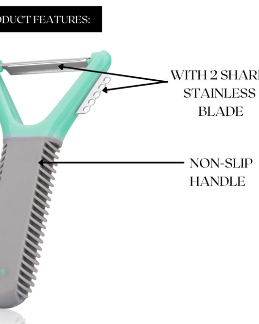 مقشرة فيسمان على شكل حرف Y، لون نعناعي/رمادي