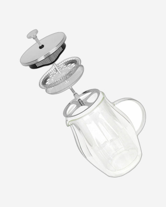 مكبس قهوة فرنسي من فيسمان، جدار مزدوج، فضي، سعة 600 مل