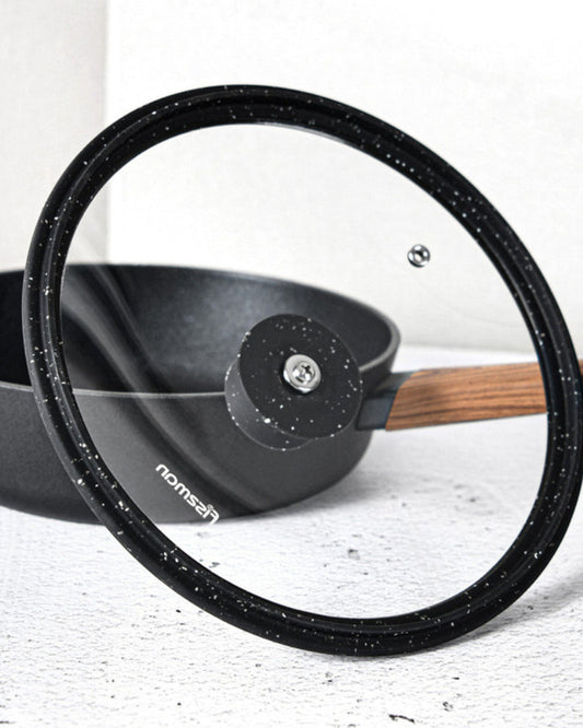 أغطية فيسمان أركيد مع حافة سيليكون رخامية سوداء 26 سم