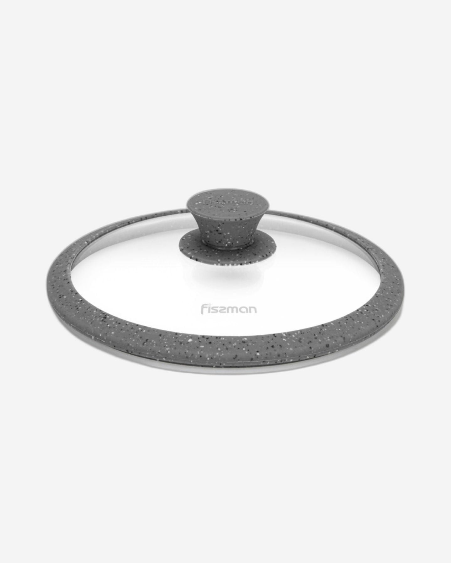 غطاء فيسمان الزجاجي 20 سم مع حافة سيليكون رخامية باللون الرمادي