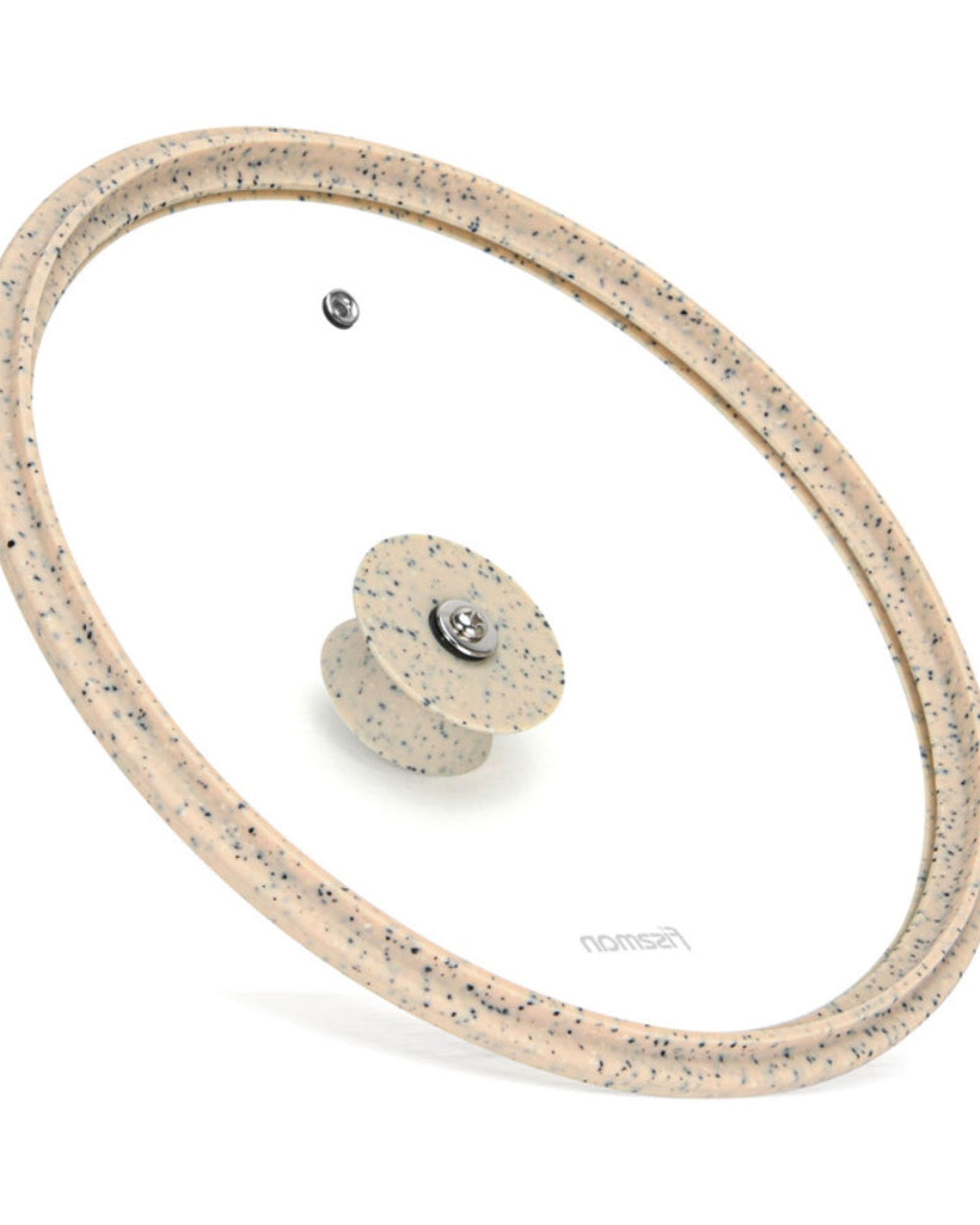 غطاء زجاجي من فيسمان 28 سم مع حافة سيليكون بيج كريمي لألعاب الأركيد