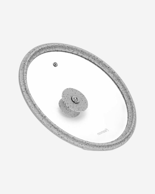 أركيد فيسمان بغطاء 24 سم مع حافة سيليكون رخامية رمادية (زجاج)