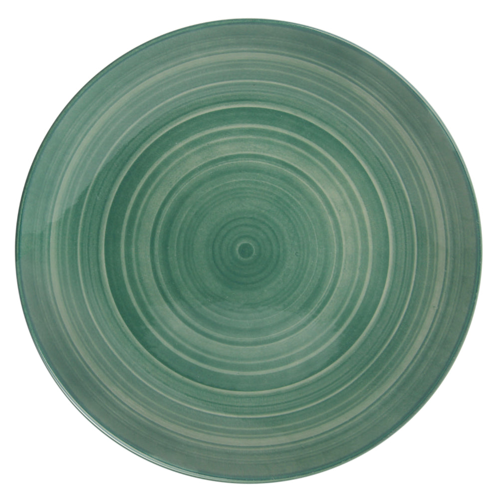 طقم عشاء نوح من البورسلين الضحل، ١٢ قطعة، أخضر، (٤ أطباق عشاء، ٤ أطباق جانبية، ٤ أوعية صغيرة)