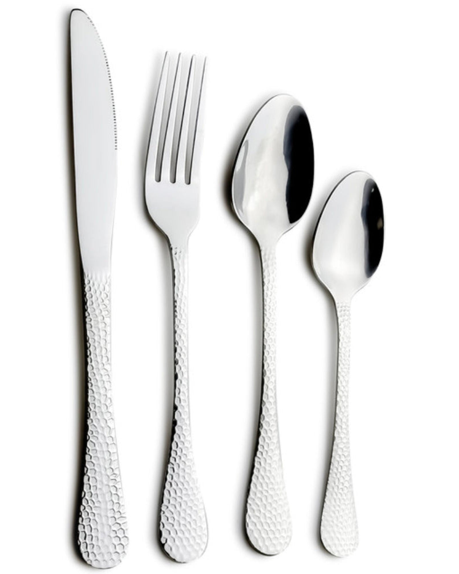 مجموعة أدوات مائدة كايل من الفولاذ المقاوم للصدأ من كويزين آرت، مكونة من 16 قطعة، باللون الفضي