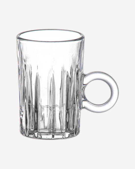 طقم فناجين شاي وصحن زجاجي من دوياليكس - 120 مل، 12 قطعة، شفاف