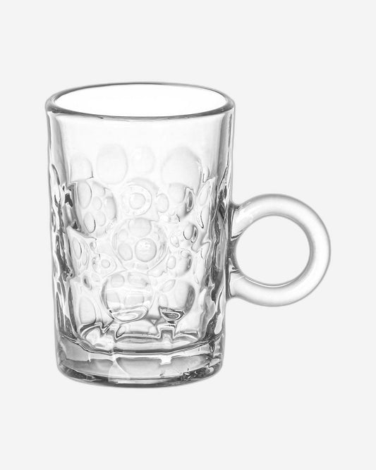 طقم فناجين شاي وصحن زجاجي من دوياليكس - ١٢٠ مل، ١٢ قطعة، شفاف (CS-158C)