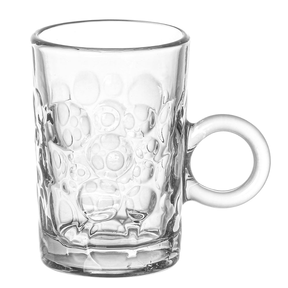 طقم فناجين شاي وصحن زجاجي من دوياليكس - ١٢٠ مل، ١٢ قطعة، شفاف (CS-158C)