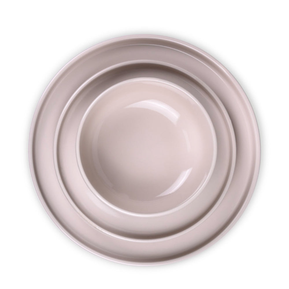 طقم عشاء مزجج من كوزين آرت، 12 قطعة - كريمي