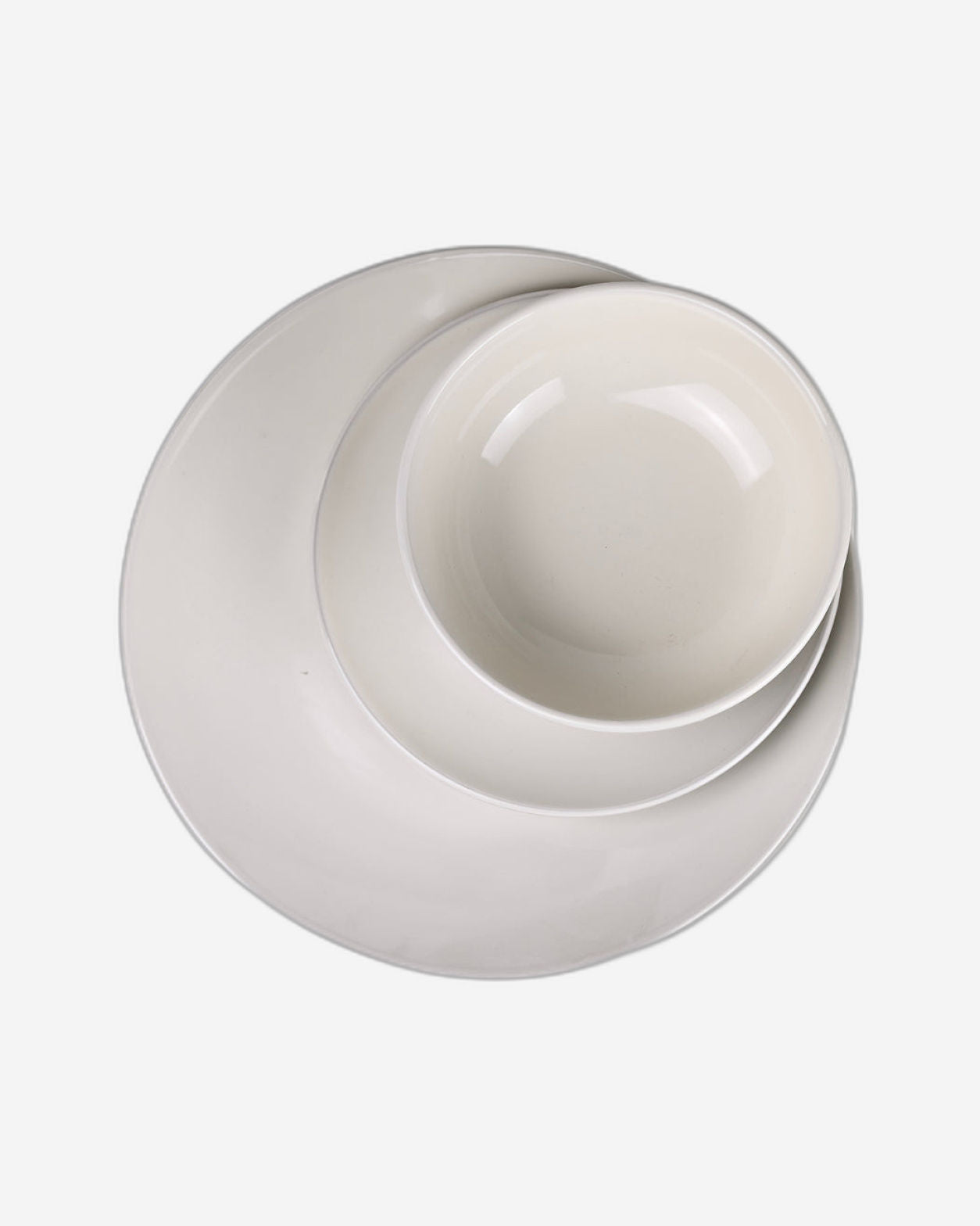 طقم عشاء خزفي من كويزين آرت هالة، 12 قطعة، كريمي