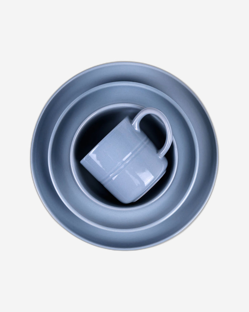 طقم عشاء من الخزف الحجري من كويزين آرت، مكون من 16 قطعة - سماوي