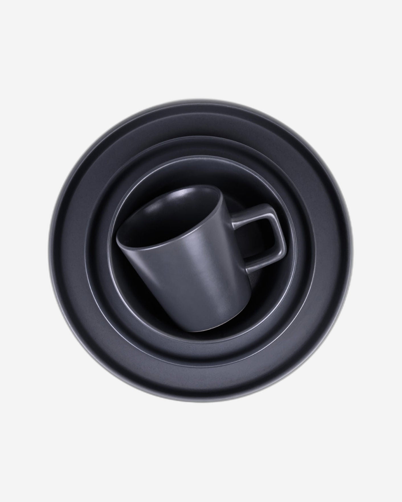 طقم عشاء سيراميكي من كويزين آرت سيرا، 16 قطعة - رمادي