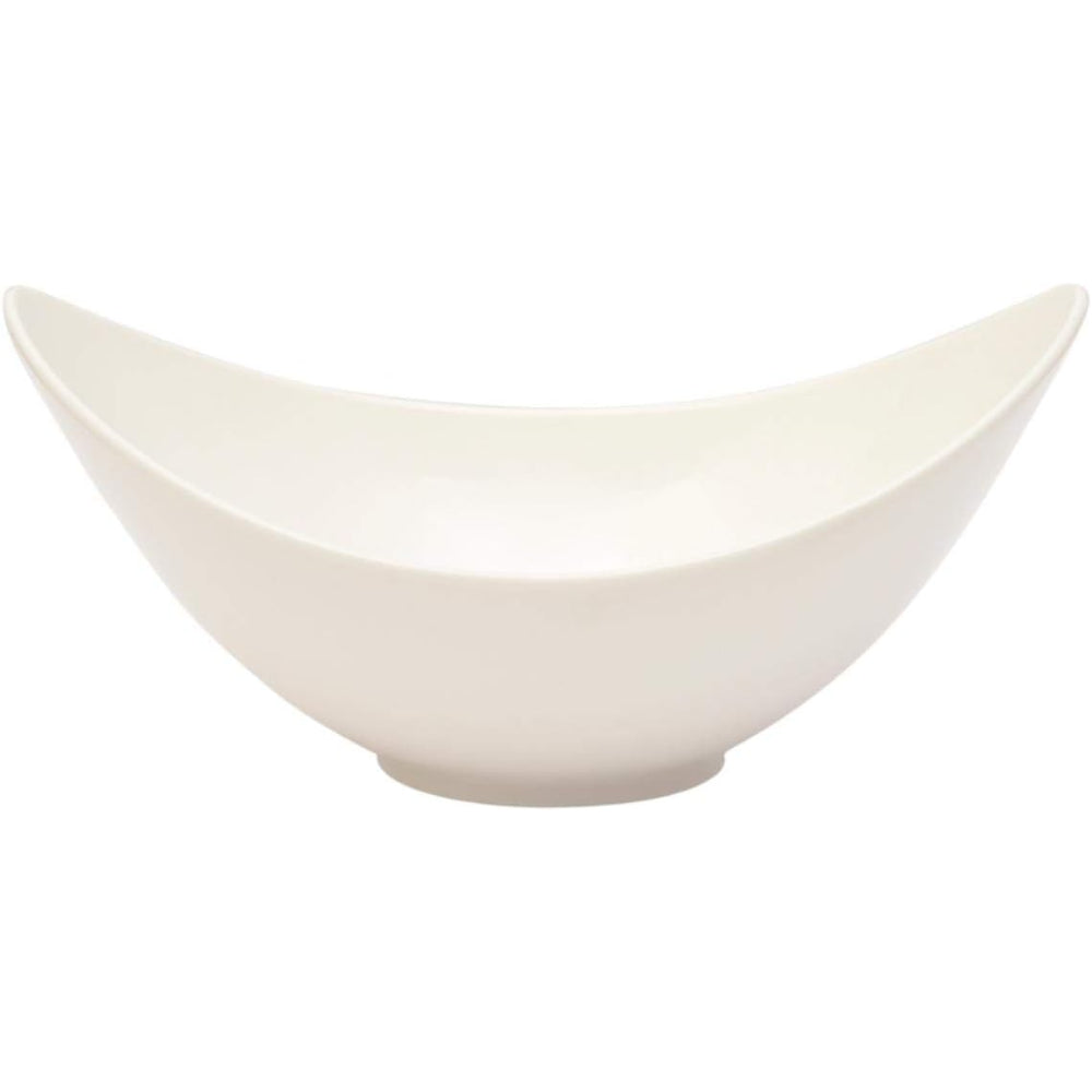 Shallow Porcelain Bowl, White - 9.5 Inch – Elegant Serving Bowl for Salad, Soup, Pasta, and More