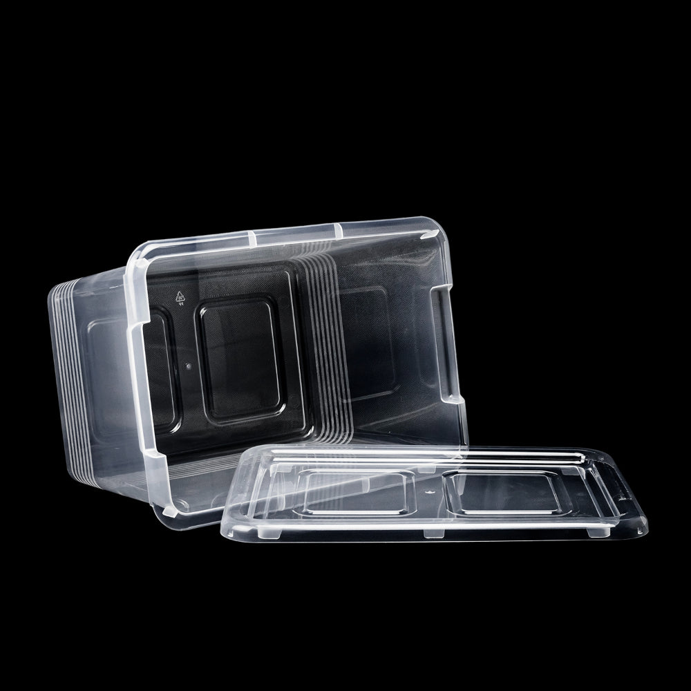 مجموعة صناديق تخزين من البولي بروبيلين من مونديكس، 4 قطع - سعة 20 لترًا لكل قطعة - شفافة