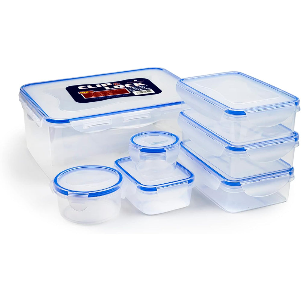 Mondex Polypropylene Food Container Set - 7 Pieces (1N 5000ml, 3N 750ml, 1N 300ml, 1N 250ml, 100ml)