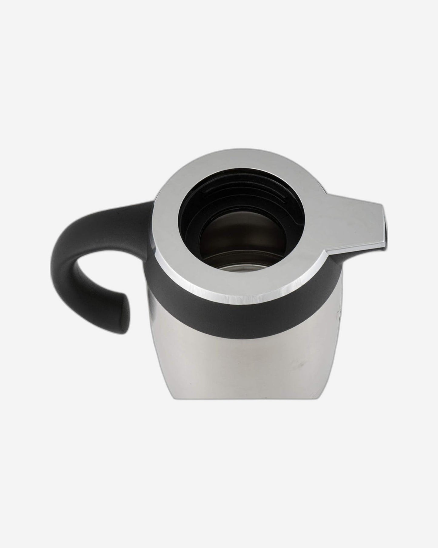 قارورة نيسان ريجال من الفولاذ المقاوم للصدأ، سعة لتر واحد - فضي/أسود | قارورة متينة مزدوجة الجدار معزولة بالتفريغ للمشروبات الساخنة والباردة