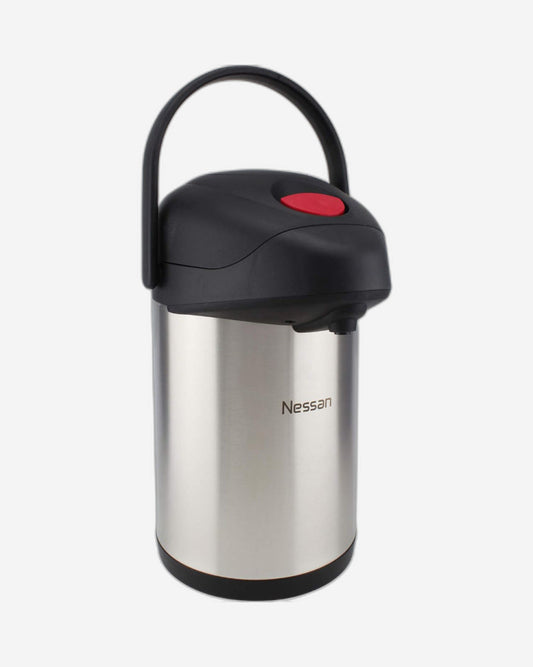 قارورة نيسان المعزولة بمضخة من الفولاذ المقاوم للصدأ، فضية اللون، سعة ٣٥٠ مل | قارورة مشروبات معزولة بتفريغ الهواء مزدوجة الجدار للمشروبات الساخنة والباردة