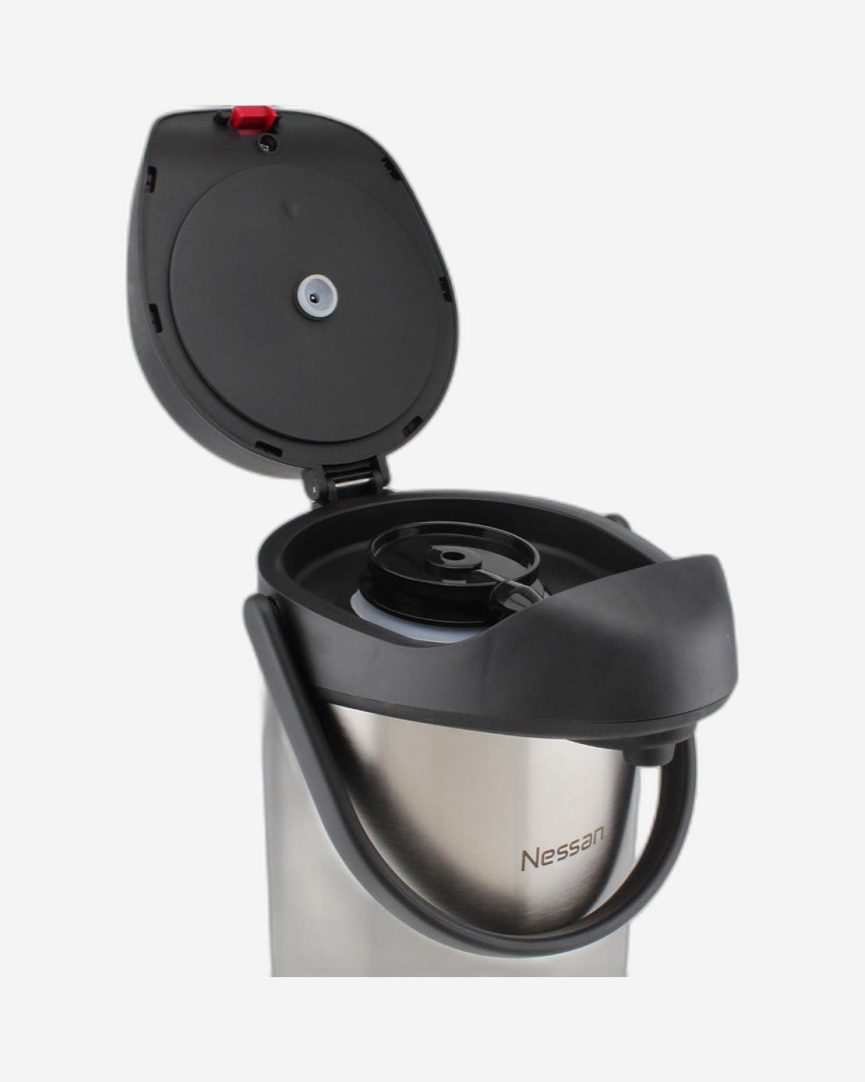 قارورة نيسان المعزولة بمضخة من الفولاذ المقاوم للصدأ، فضية اللون، سعة ٣ لترات | قارورة مشروبات معزولة بتفريغ الهواء مزدوجة الجدار للمشروبات الساخنة والباردة