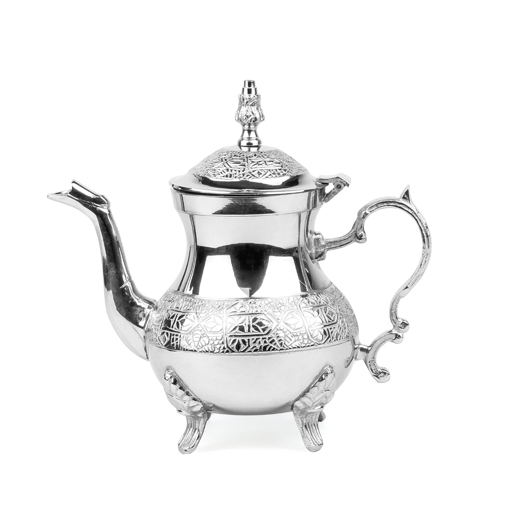 Cuisine Art Moroccan Brass Teapot - Khayb, 875ml, Silver