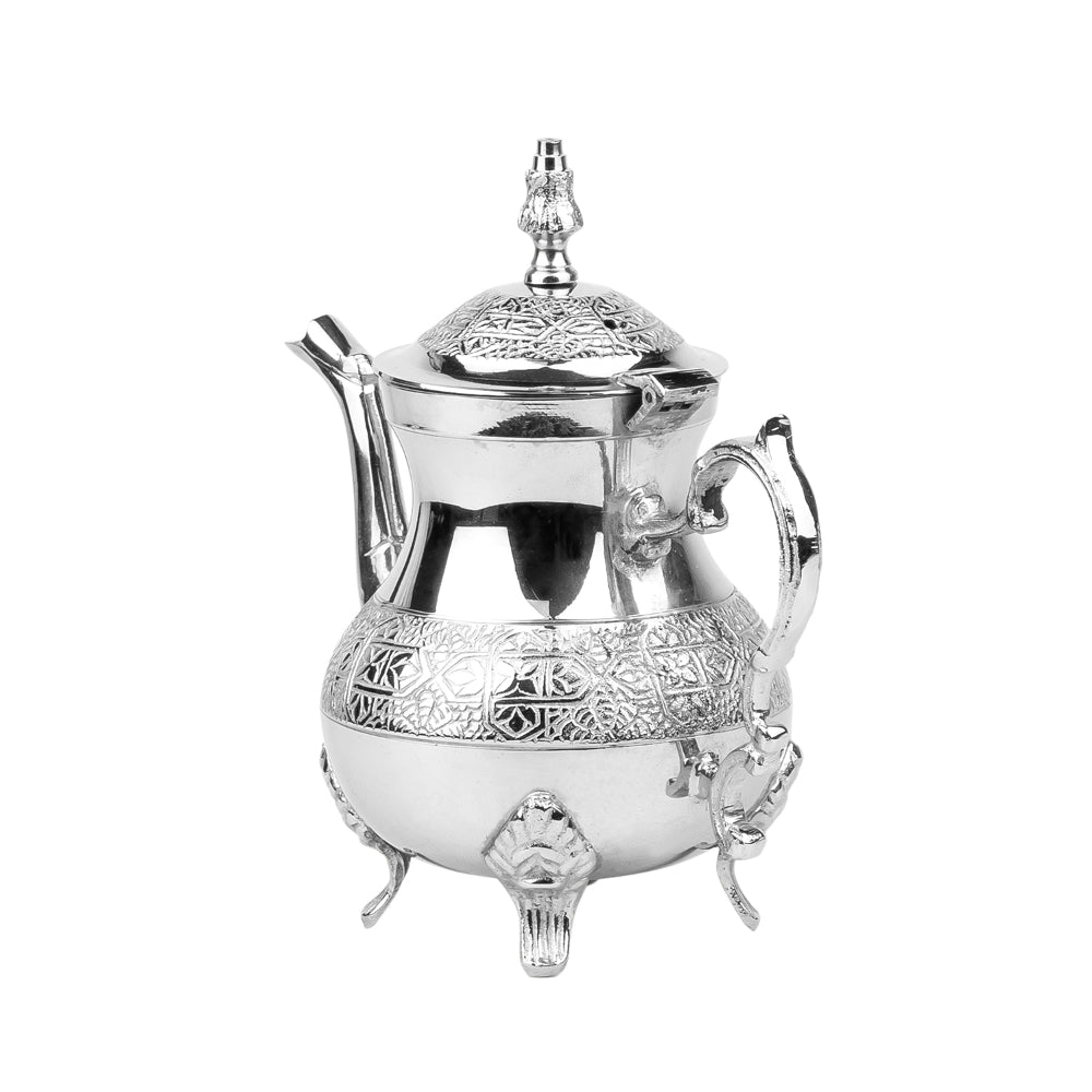 إبريق شاي مغربي من النحاس من كويزين آرت - خيّب، 875 مل، فضي