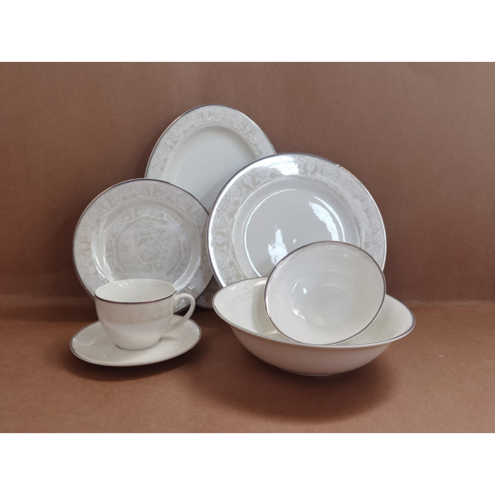 طقم عشاء شالو نيو بون تشاينا - بريسا، 32 قطعة، أبيض